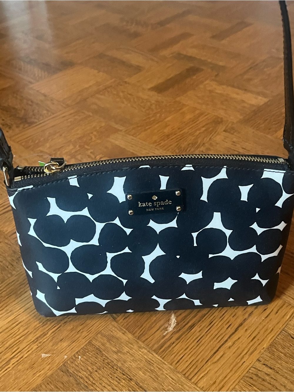 kate spade Black and White Polka Dot Crossbody Wristlet